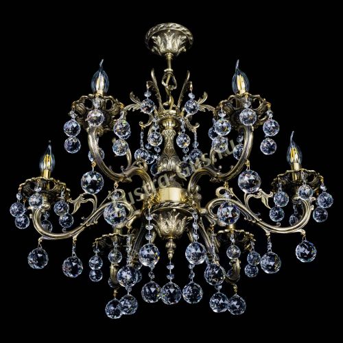 Люстра бронзовая Олимпия №6/1 шар в Новокузнецке Гусь Хрустальный