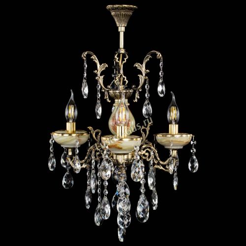 Люстра бронзовая Оникс №3/1 баден в Новокузнецке Гусь Хрустальный