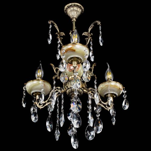 Люстра бронзовая Оникс №3/1 лучик в Новокузнецке Гусь Хрустальный