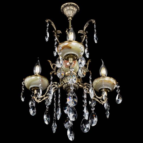 Люстра бронзовая Оникс №3/1 лучик в Новокузнецке Гусь Хрустальный