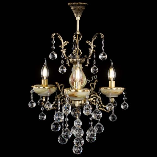 Люстра бронзовая Оникс №3/1 шар в Новокузнецке Гусь Хрустальный