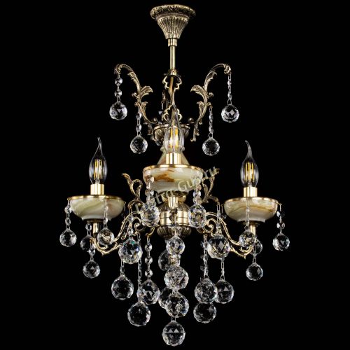 Люстра бронзовая Оникс №3/1 шар в Новокузнецке Гусь Хрустальный