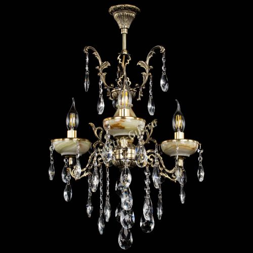 Люстра бронзовая Оникс №3/1 журавлик в Новокузнецке Гусь Хрустальный