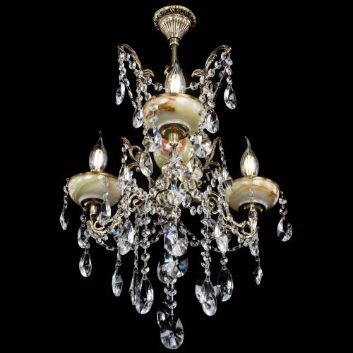 Люстра бронзовая Оникс №3/2 лучик в Новокузнецке Гусь Хрустальный