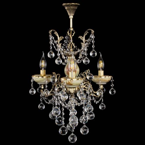 Люстра бронзовая Оникс №3/2 шар в Новокузнецке Гусь Хрустальный