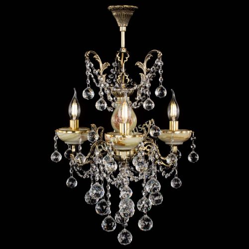 Люстра бронзовая Оникс №3/2 шар в Новокузнецке Гусь Хрустальный