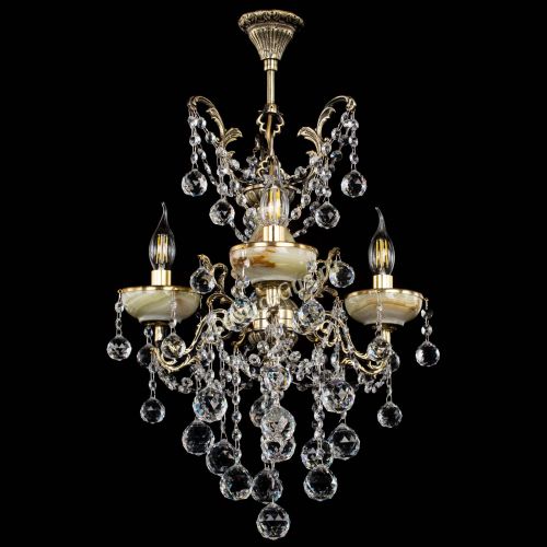 Люстра бронзовая Оникс №3/2 шар в Новокузнецке Гусь Хрустальный