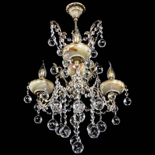 Люстра бронзовая Оникс №3/2 шар в Новокузнецке Гусь Хрустальный