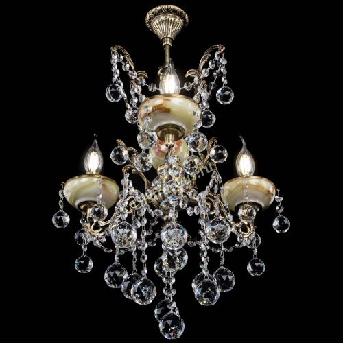 Люстра бронзовая Оникс №3/2 шар в Новокузнецке Гусь Хрустальный