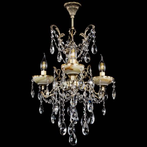 Люстра бронзовая Оникс №3/2 журавлик в Новокузнецке Гусь Хрустальный