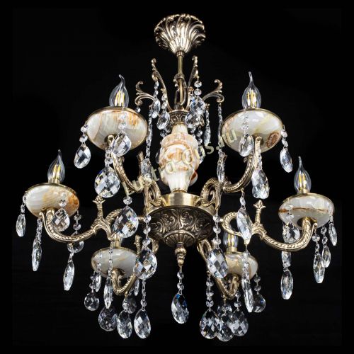 Люстра бронзовая Оникс №6/1 баден в Новокузнецке Гусь Хрустальный