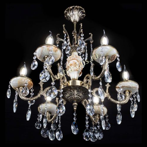 Люстра бронзовая Оникс №6/1 баден в Новокузнецке Гусь Хрустальный