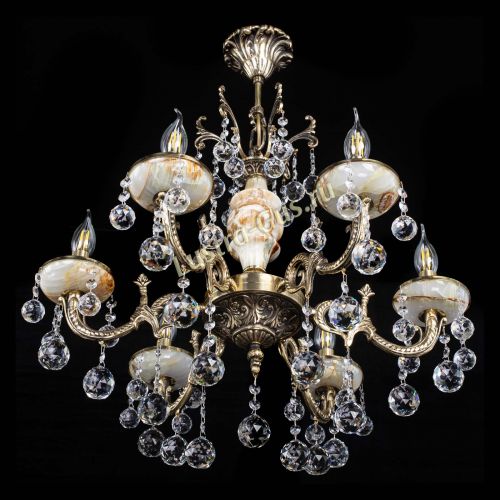 Люстра бронзовая Оникс №6/1 шар в Новокузнецке Гусь Хрустальный