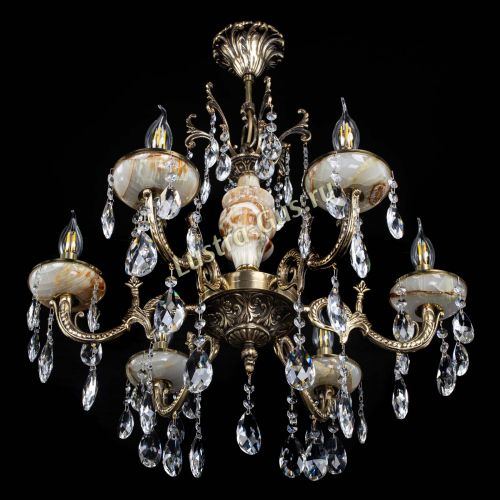 Люстра бронзовая Оникс №6/1 журавлик в Новокузнецке Гусь Хрустальный