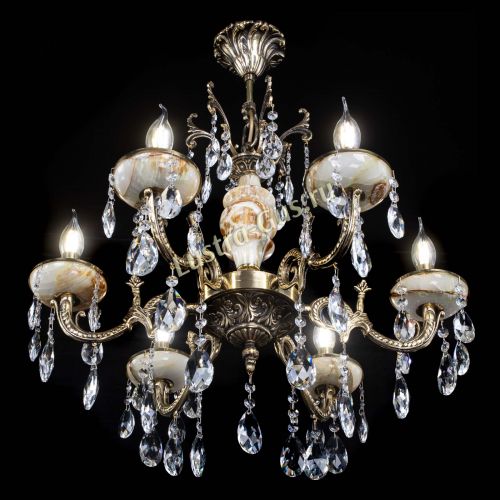 Люстра бронзовая Оникс №6/1 журавлик в Новокузнецке Гусь Хрустальный