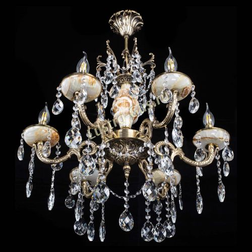 Люстра бронзовая Оникс №6/2 баден в Новокузнецке Гусь Хрустальный