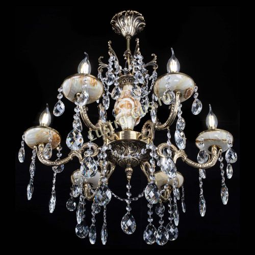 Люстра бронзовая Оникс №6/2 баден в Новокузнецке Гусь Хрустальный