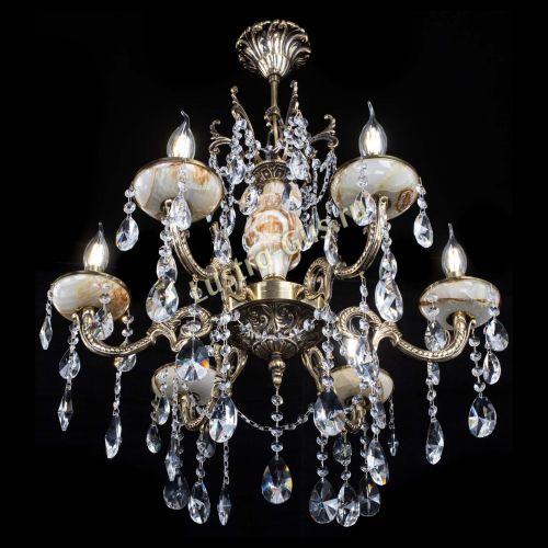 Люстра бронзовая Оникс №6/2 лучик в Новокузнецке Гусь Хрустальный