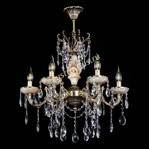 Люстра бронзовая Оникс №6/2 журавлик в Новокузнецке Гусь Хрустальный