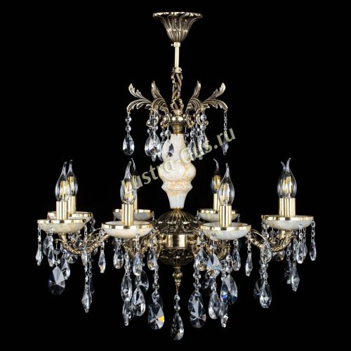 Люстра бронзовая Оникс №8/1 лучик в Новокузнецке Гусь Хрустальный