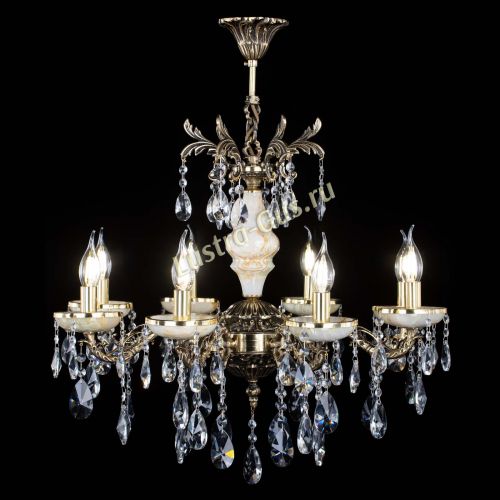 Люстра бронзовая Оникс №8/1 лучик в Новокузнецке Гусь Хрустальный