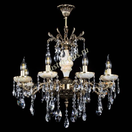 Люстра бронзовая Оникс №8/1 лучик в Новокузнецке Гусь Хрустальный