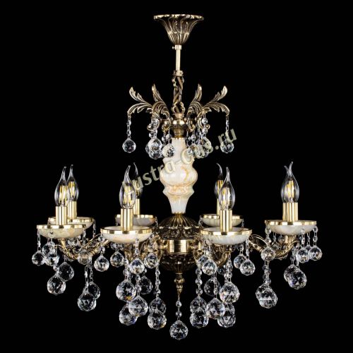 Люстра бронзовая Оникс №8/1 шар в Новокузнецке Гусь Хрустальный