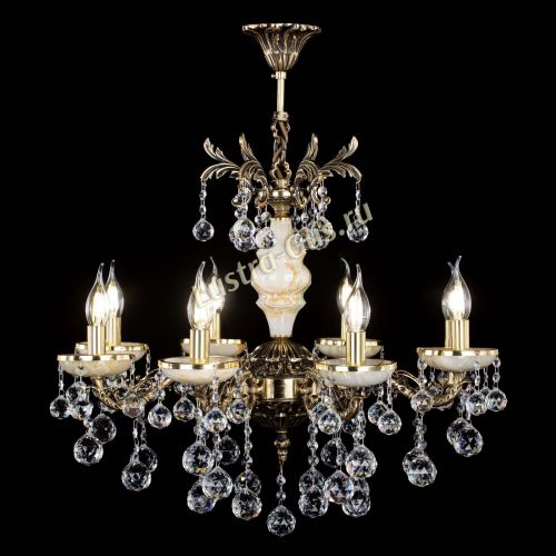 Люстра бронзовая Оникс №8/1 шар в Новокузнецке Гусь Хрустальный