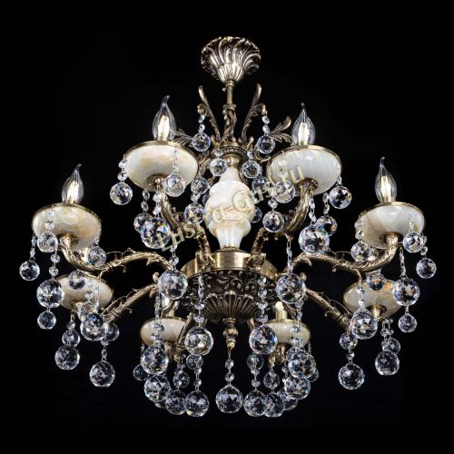 Люстра бронзовая Оникс №8/1 шар в Новокузнецке Гусь Хрустальный