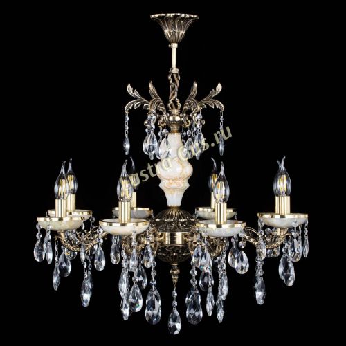 Люстра бронзовая Оникс №8/1 журавлик в Новокузнецке Гусь Хрустальный