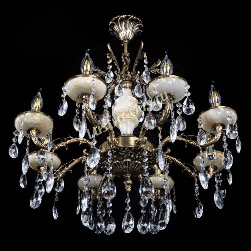 Люстра бронзовая Оникс №8/1 журавлик в Новокузнецке Гусь Хрустальный