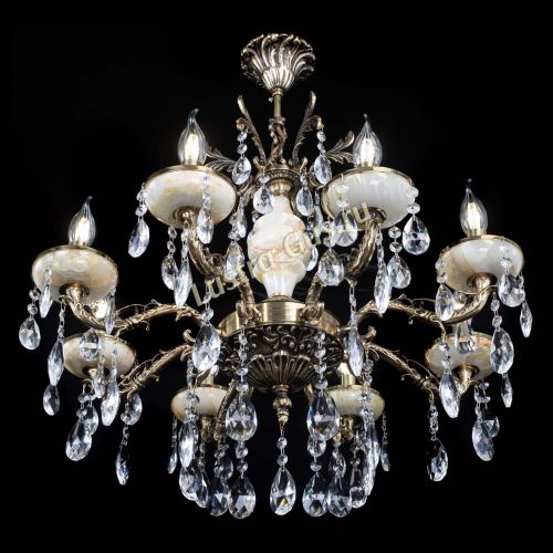 Люстра бронзовая Оникс №8/1 журавлик в Новокузнецке Гусь Хрустальный