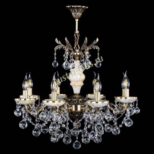 Люстра бронзовая Оникс №8/2 шар в Новокузнецке Гусь Хрустальный