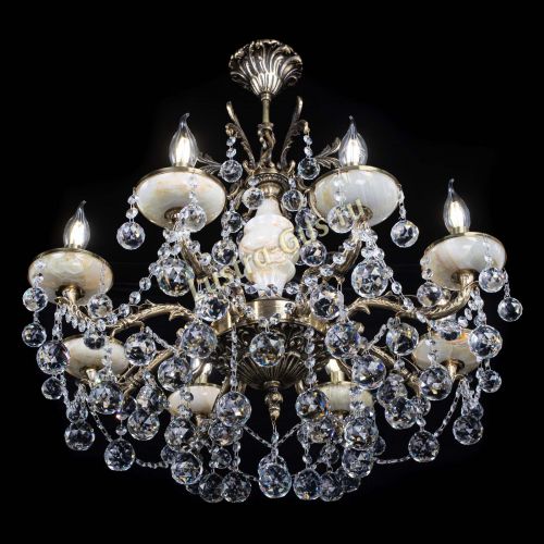 Люстра бронзовая Оникс №8/2 шар в Новокузнецке Гусь Хрустальный