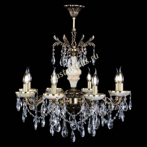 Люстра бронзовая Оникс №8/2 журавлик в Новокузнецке Гусь Хрустальный