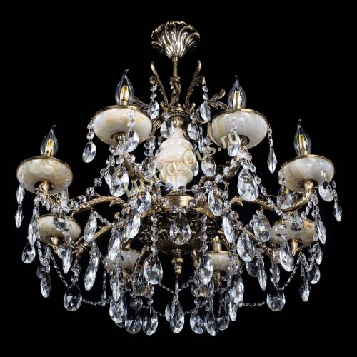 Люстра бронзовая Оникс №8/2 журавлик в Новокузнецке Гусь Хрустальный