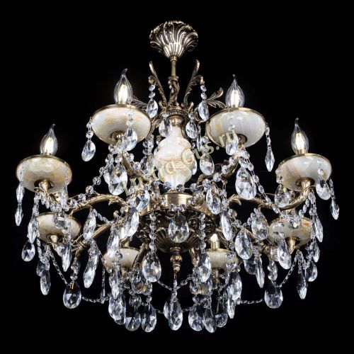 Люстра бронзовая Оникс №8/2 журавлик в Новокузнецке Гусь Хрустальный