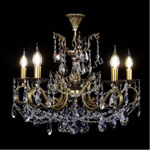 Бронзовая люстра Валери №5 лучик в Новокузнецке Гусь Хрустальный