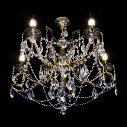 Бронзовая люстра Валери №5 лучик в Новокузнецке Гусь Хрустальный