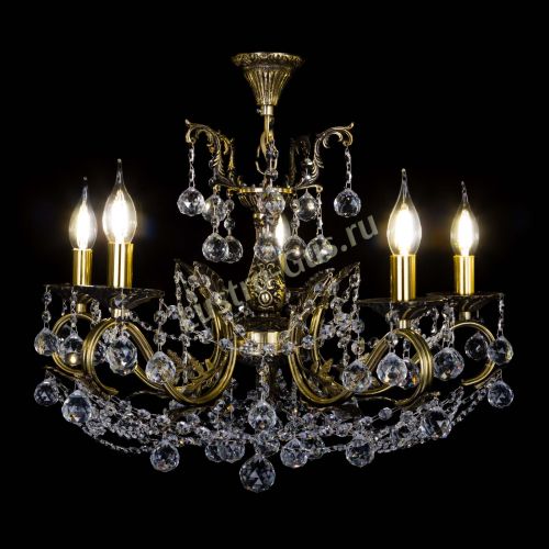 Бронзовая люстра Валери №5 шар в Новокузнецке Гусь Хрустальный