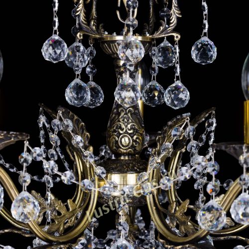 Бронзовая люстра Валери №5 шар в Новокузнецке Гусь Хрустальный