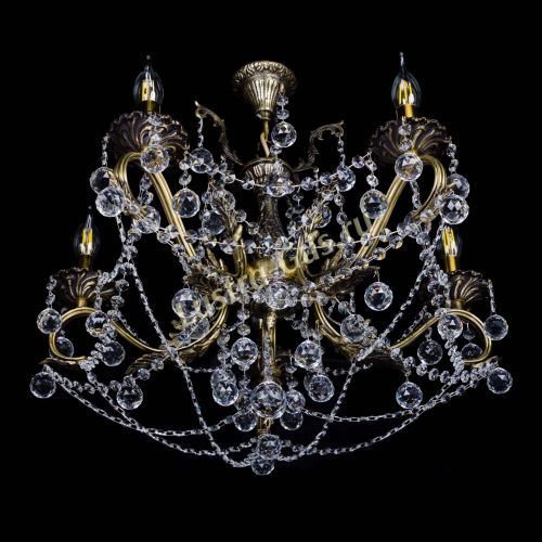 Бронзовая люстра Валери №5 шар в Новокузнецке Гусь Хрустальный