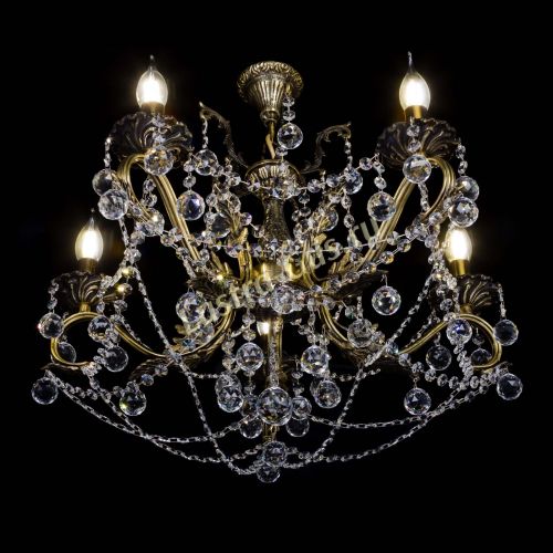 Бронзовая люстра Валери №5 шар в Новокузнецке Гусь Хрустальный