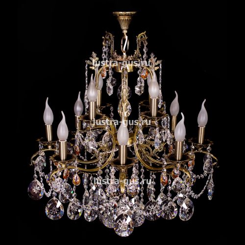 Люстра бронзовая Мелания №12 в Новокузнецке Гусь Хрустальный