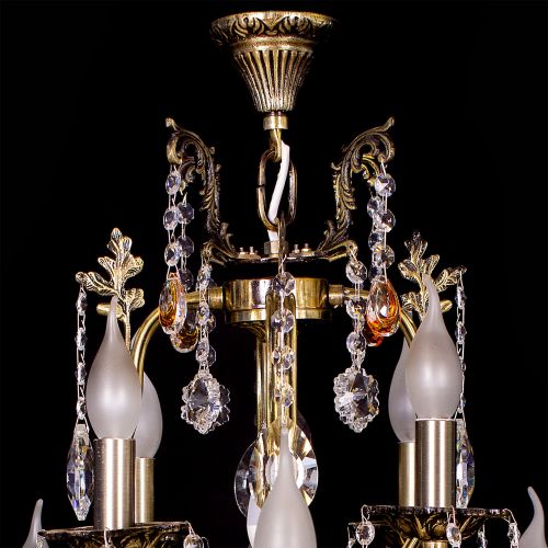 Люстра бронзовая Мелания №12 в Новокузнецке Гусь Хрустальный