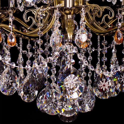 Люстра бронзовая Мелания №12 в Новокузнецке Гусь Хрустальный