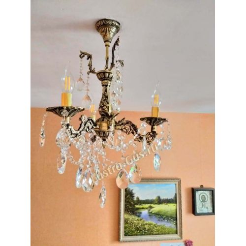 Люстра бронзовая Мелания №3 в Новокузнецке Гусь Хрустальный