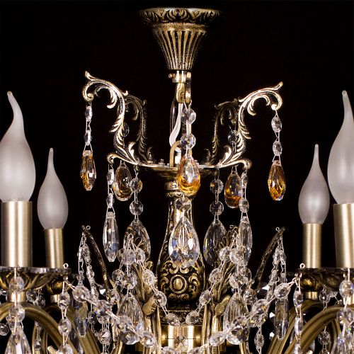 Люстра бронзовая Мелания №6/2 в Новокузнецке Гусь Хрустальный