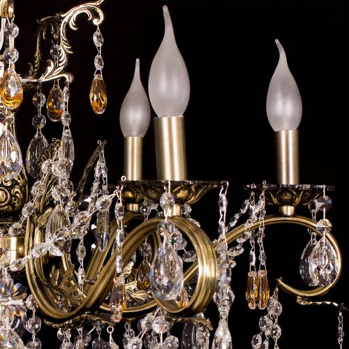 Люстра бронзовая Мелания №6/2 в Новокузнецке Гусь Хрустальный