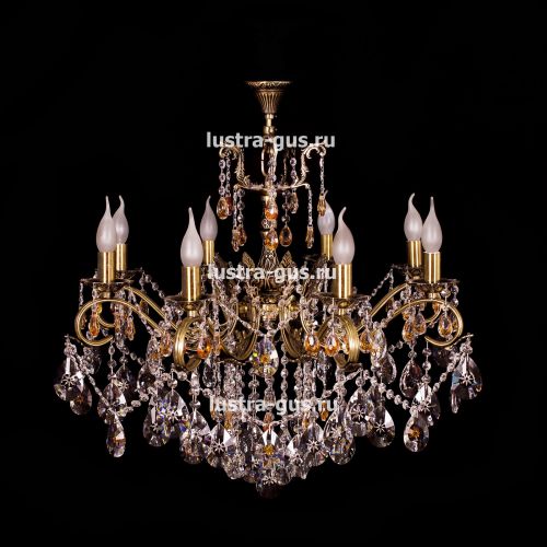 Люстра бронзовая Мелания №8/2 в Новокузнецке Гусь Хрустальный